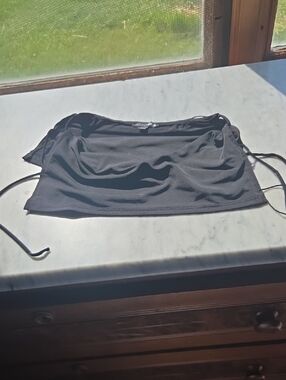 Fashion Nova Black Ruched Tube Top